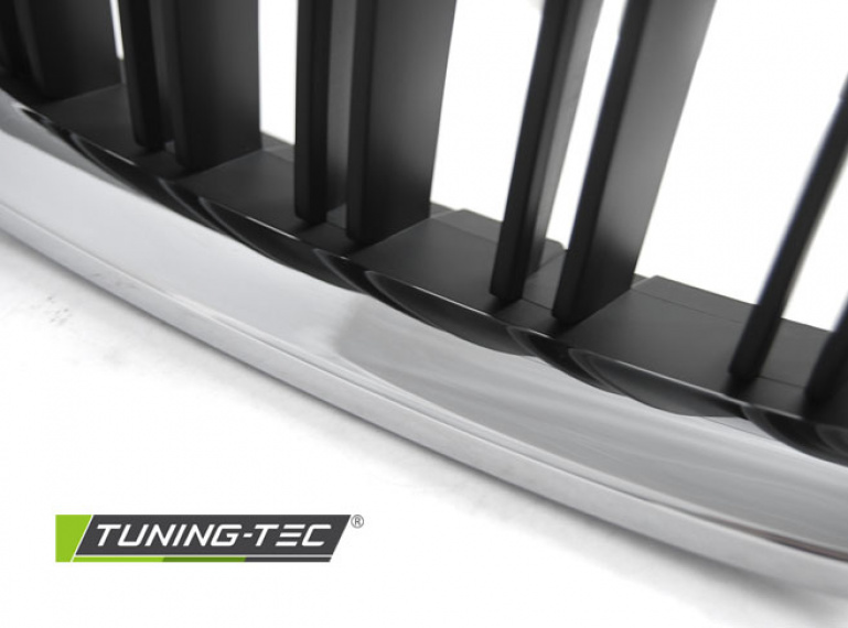 Upgrade Sportgrill Nieren für BMW 5er F10/F11 Limousine/Touring 10-16 chrom/schwarz in Doppelsteg Design
